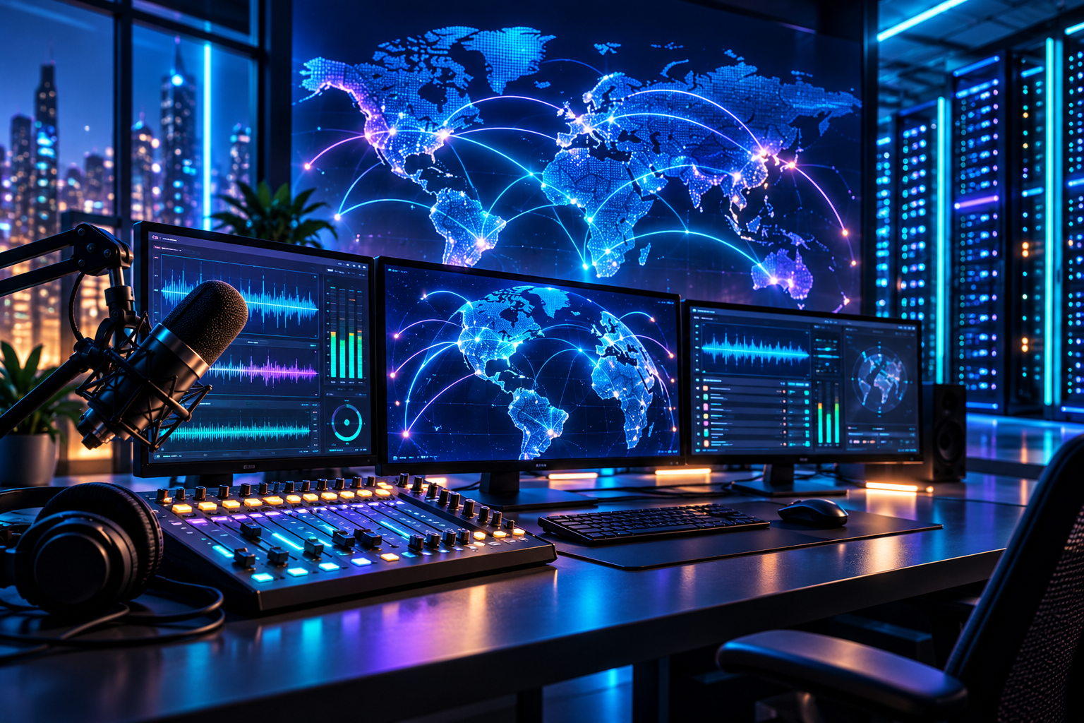 Global internet radio streaming network